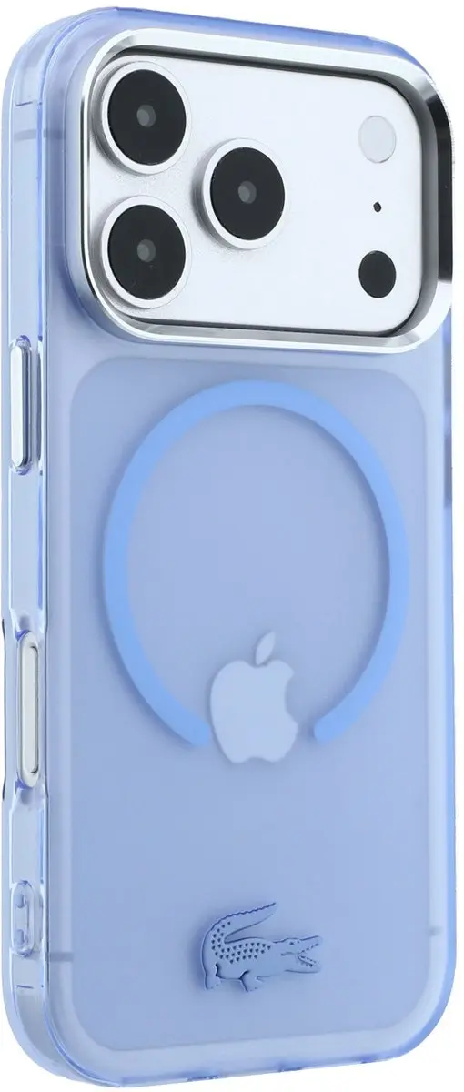 Lacoste Backcover Hoesje iPhone 18 Pro - Blauw - MagSafe