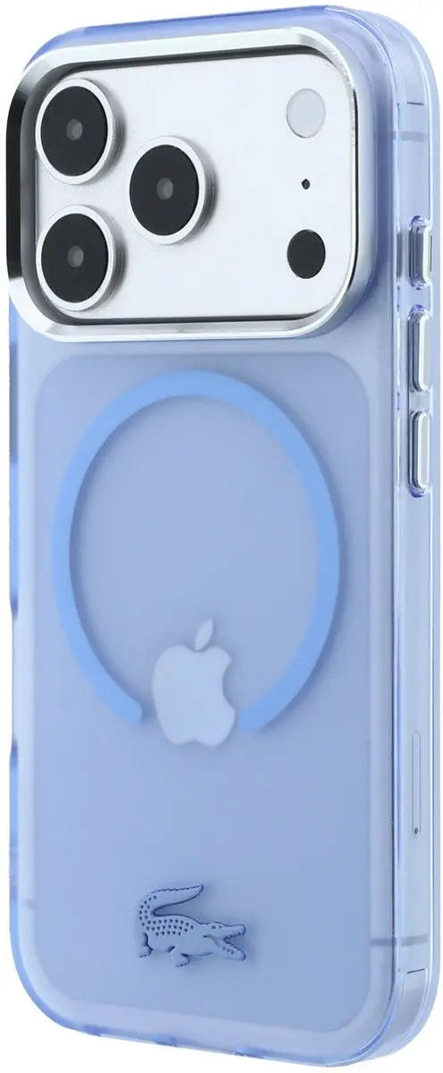 Lacoste Backcover Hoesje iPhone 18 Pro - Blauw - MagSafe