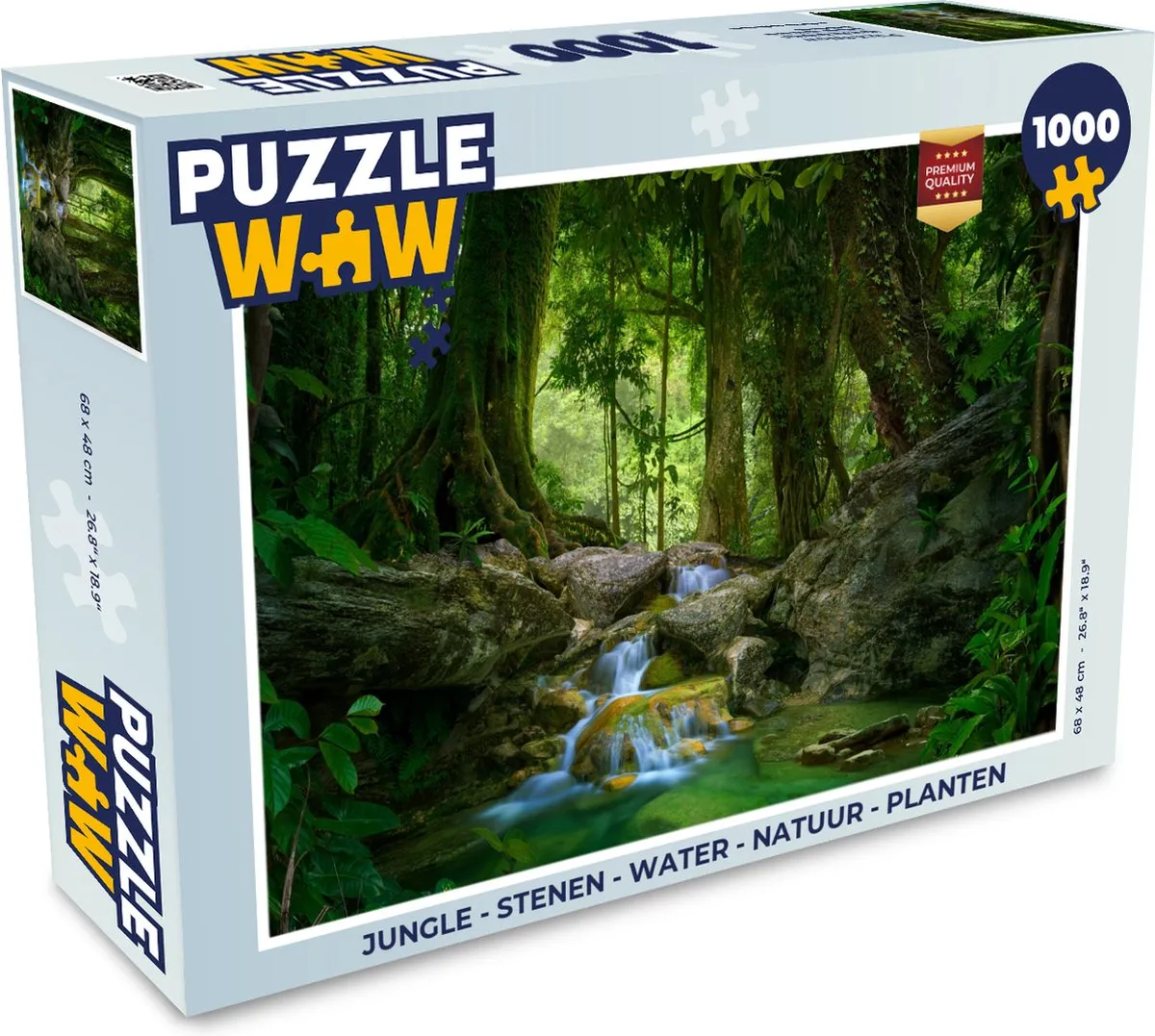 PuzzleWow Jungle Legpuzzel 1000 Stuks - Multicolor