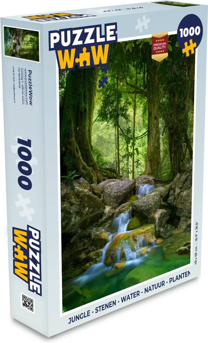PuzzleWow Jungle Legpuzzel 1000 Stuks - Multicolor
