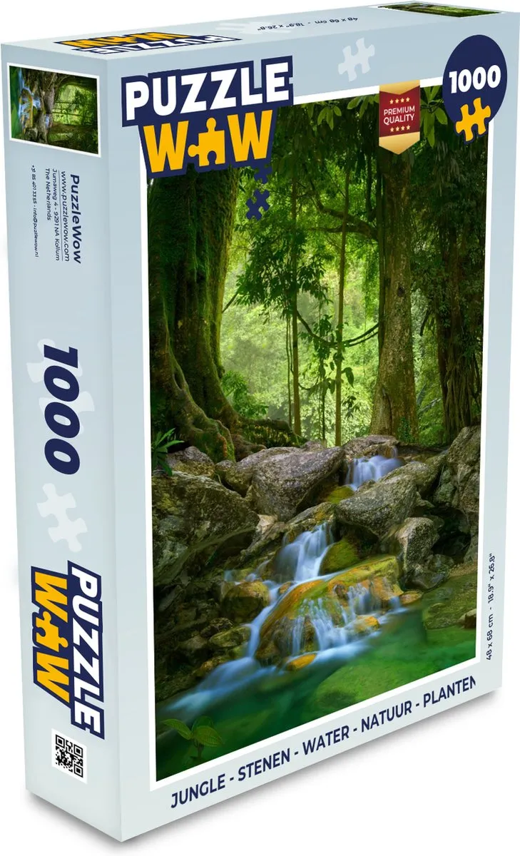 PuzzleWow Jungle Legpuzzel 1000 Stuks - Multicolor