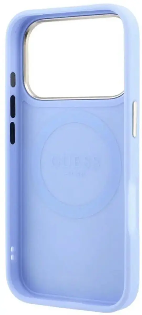 GUESS Hoesje iPhone 17 Pro - Blauw MagSafe