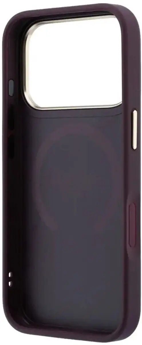 GUESS Hoesje iPhone 17 Pro Peony Hot Stamp - MagSafe - Burgundy