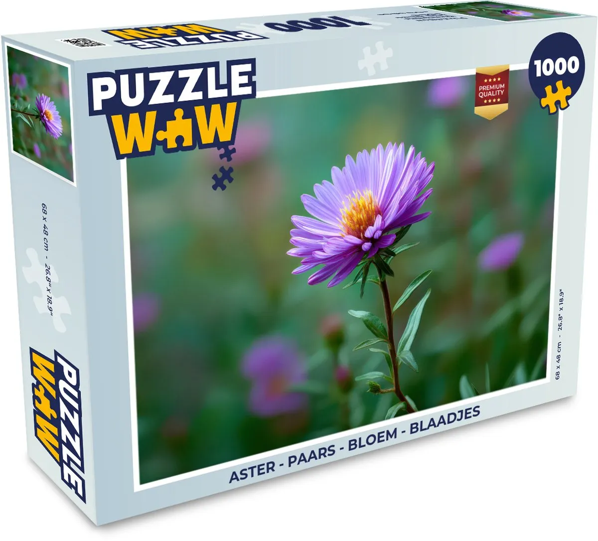 PuzzleWow Aster Legpuzzel 1000 Stuks - Paars