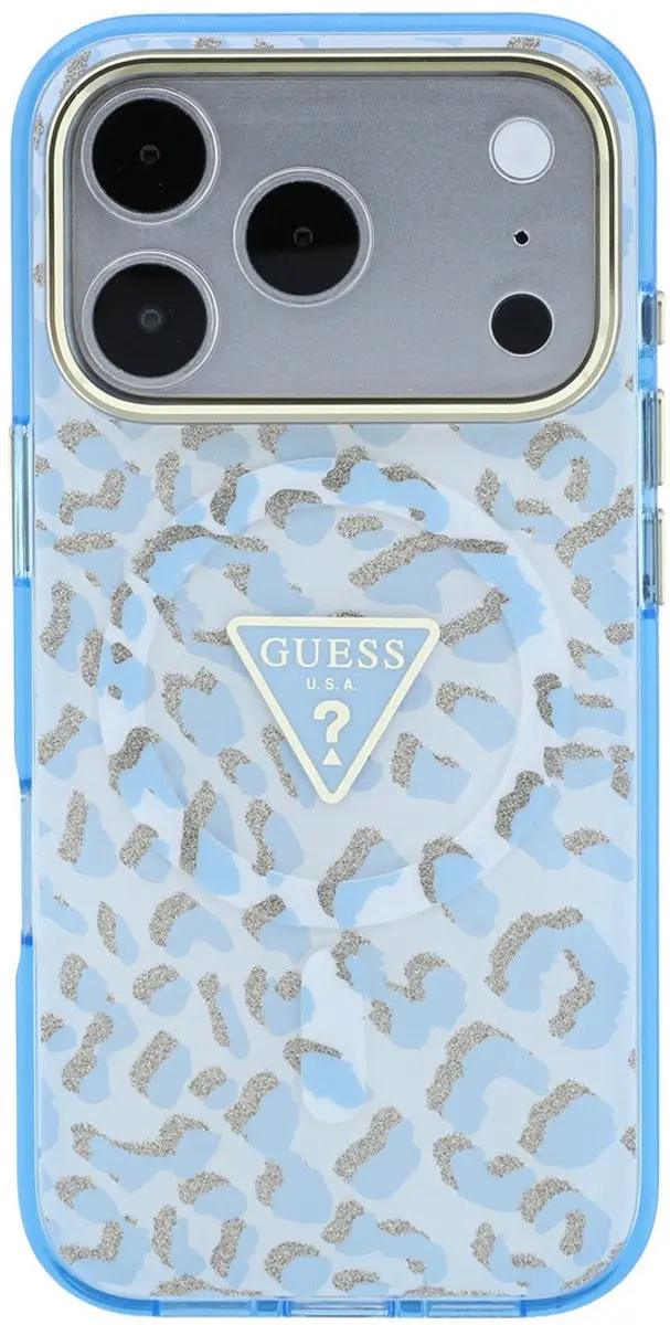 Guess Backcover Hoesje iPhone 18 Pro Max - Lichtblauw - MPN 3666339655396