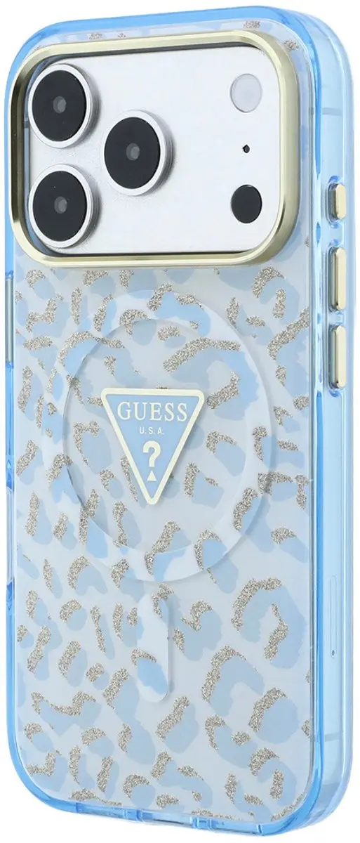 Guess Backcover Hoesje iPhone 18 Pro Max - Lichtblauw - MPN 3666339655396