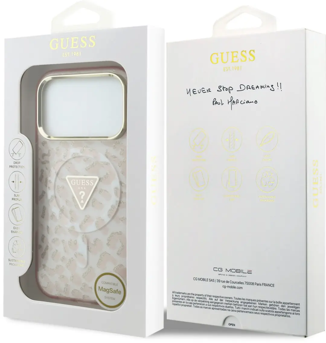 GUESS iPhone 18 Pro Telefoonhoesje - Roze - 3666339655426
