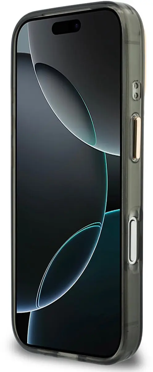 GUESS Backcover Hoesje iPhone 18 Pro - HC IML 4G Script Metal - Zwart