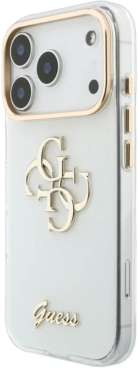 GUESS Backcover Hoesje iPhone 18 Pro - Wit - 3666339655907