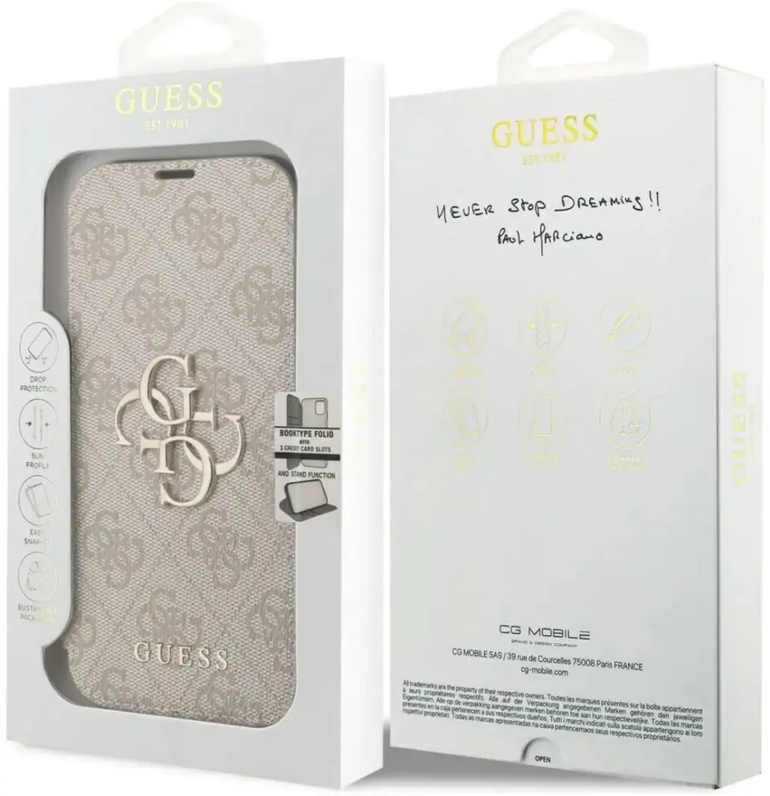 Guess Hoesje iPhone 18 Pro - Roze - 3 Pasjes