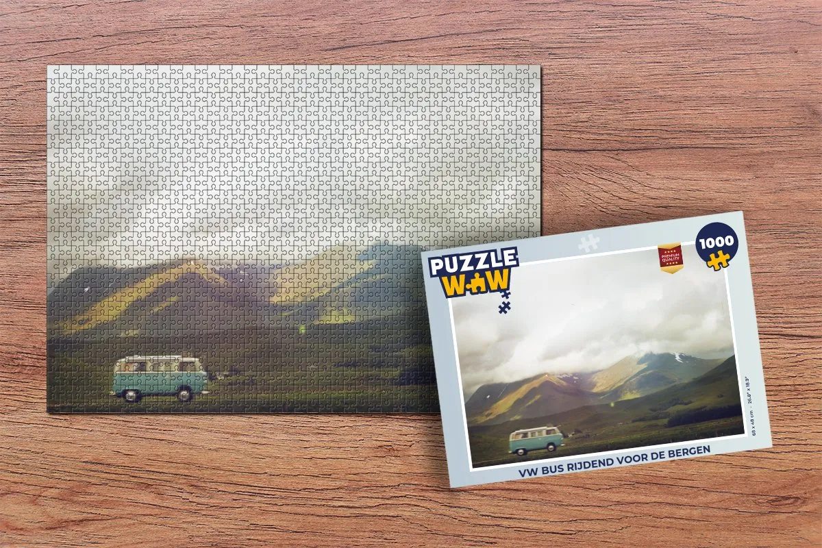 PuzzleWow Bergen Wolken Legpuzzel 1000 Stuks - Multicolor