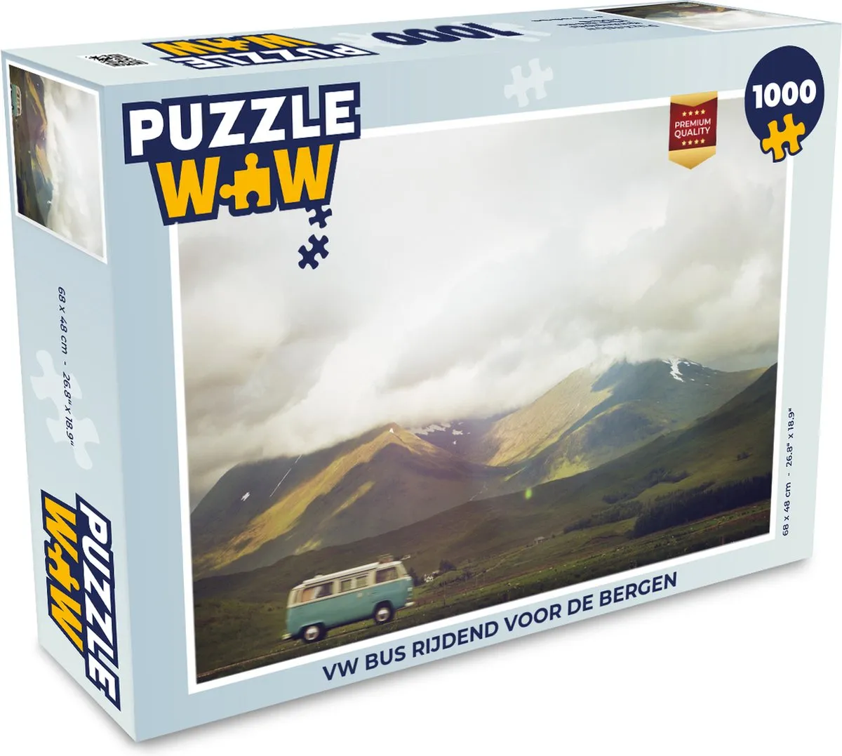 PuzzleWow Bergen Wolken Legpuzzel 1000 Stuks