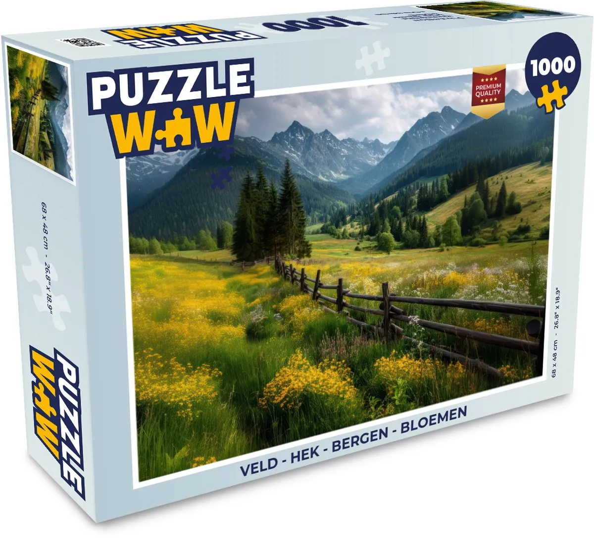 PuzzleWow Bergen & Bloemen Legpuzzel 1000 Stuks