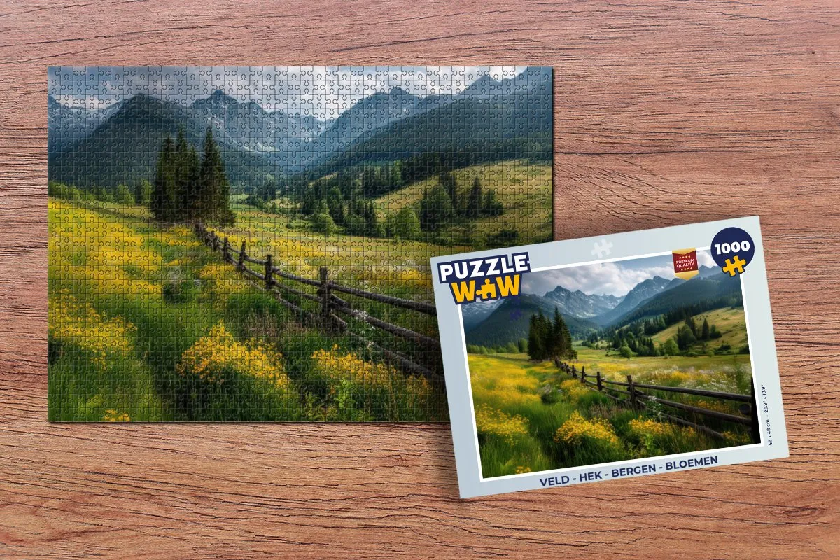 PuzzleWow Bergen & Bloemen Legpuzzel 1000 Stuks