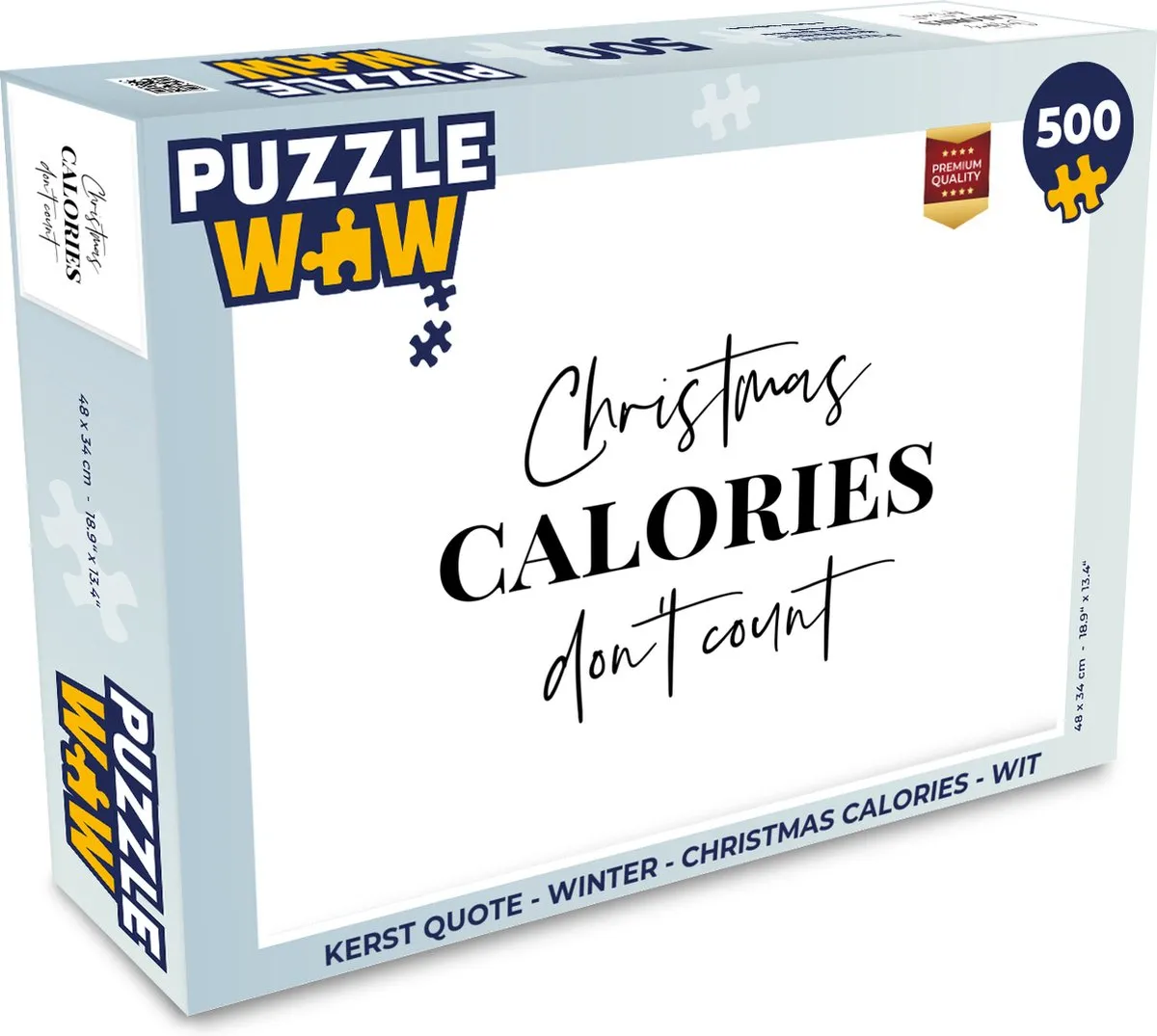 PuzzleWow Kerst Quote Legpuzzel 500 Stuks