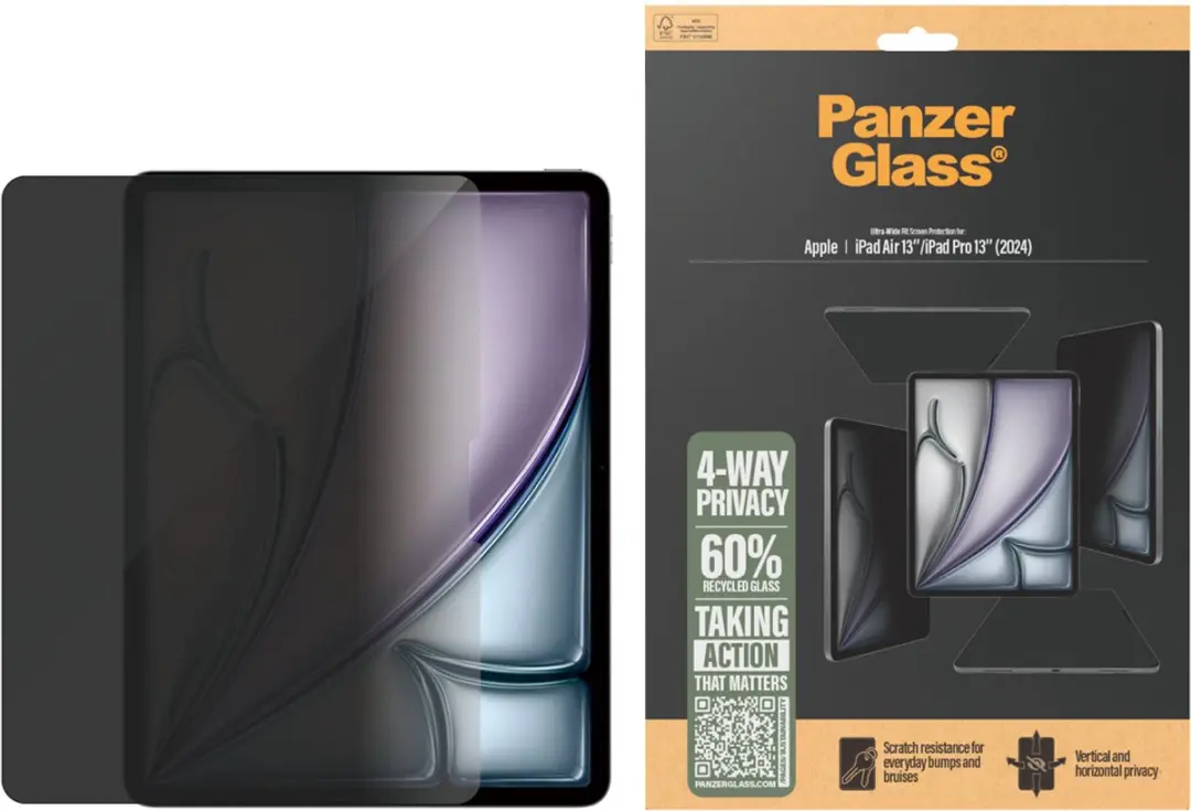PanzerGlass 4-Way Privacy Screen Protector iPad Air 13" PG49102