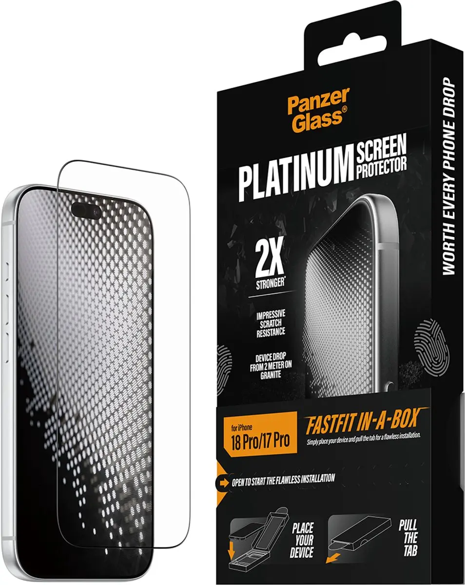 PanzerGlass Platinum iPhone 17 Pro Screenprotector PG13804