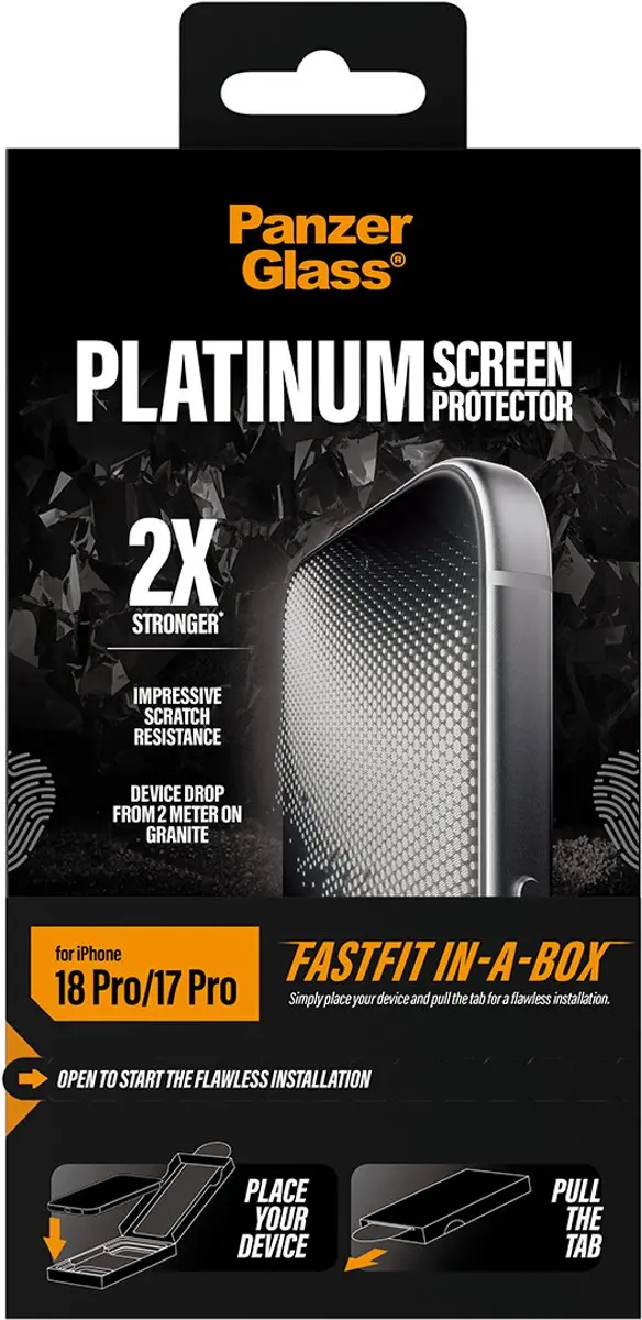 PanzerGlass Platinum iPhone 17 Pro Screenprotector PG13804