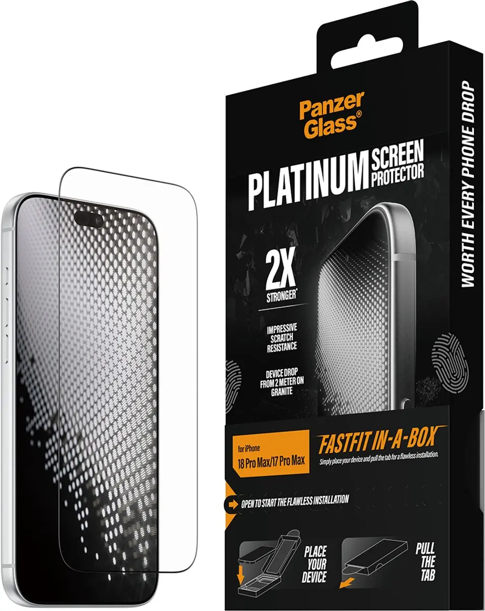 PanzerGlass Platinum PG27659 iPhone Screenprotector - FastFit - afbeelding 6 van 6