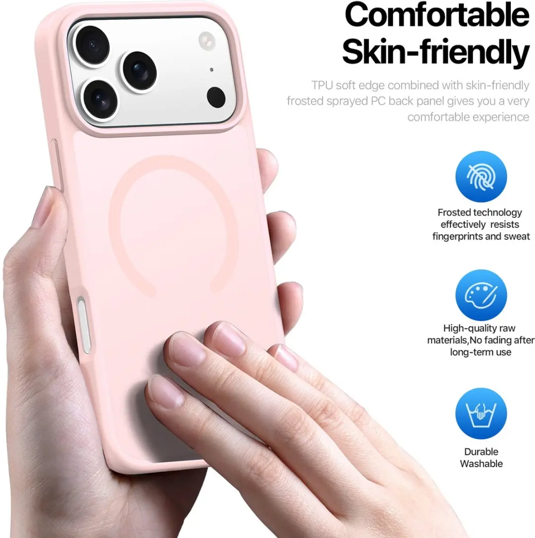 Dux Ducis Yind Series iPhone Hoesje - Roze - MagSafe