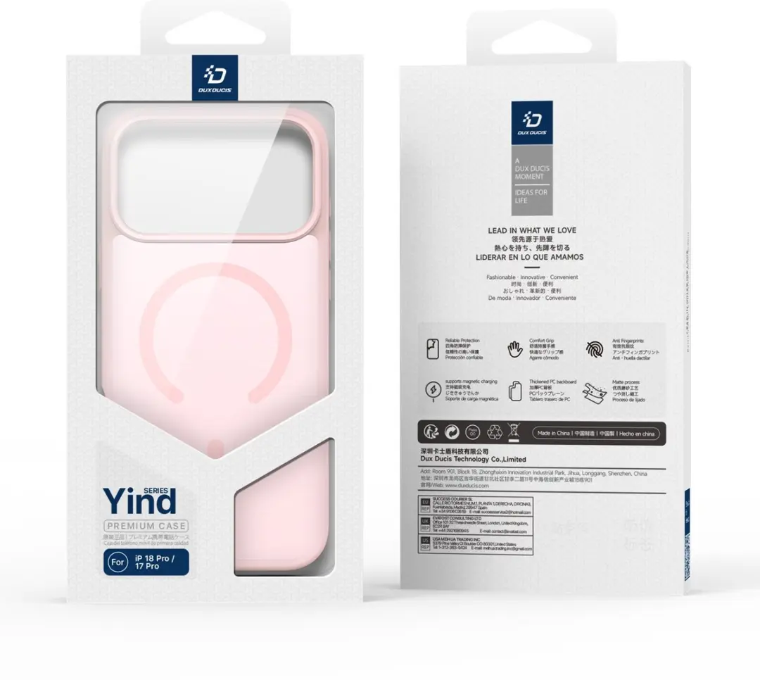 Dux Ducis Yind Series iPhone Hoesje - Roze - MagSafe