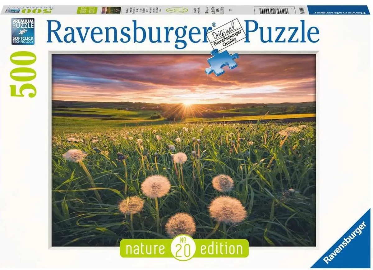 Ravensburger Paardenbloemen bij Zonsondergang Legpuzzel 500 Stuks