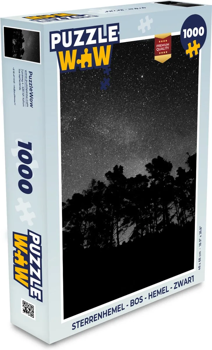 PuzzleWow Sterrenhemel Bos Hemel Legpuzzel 1000 Stuks - Multicolor
