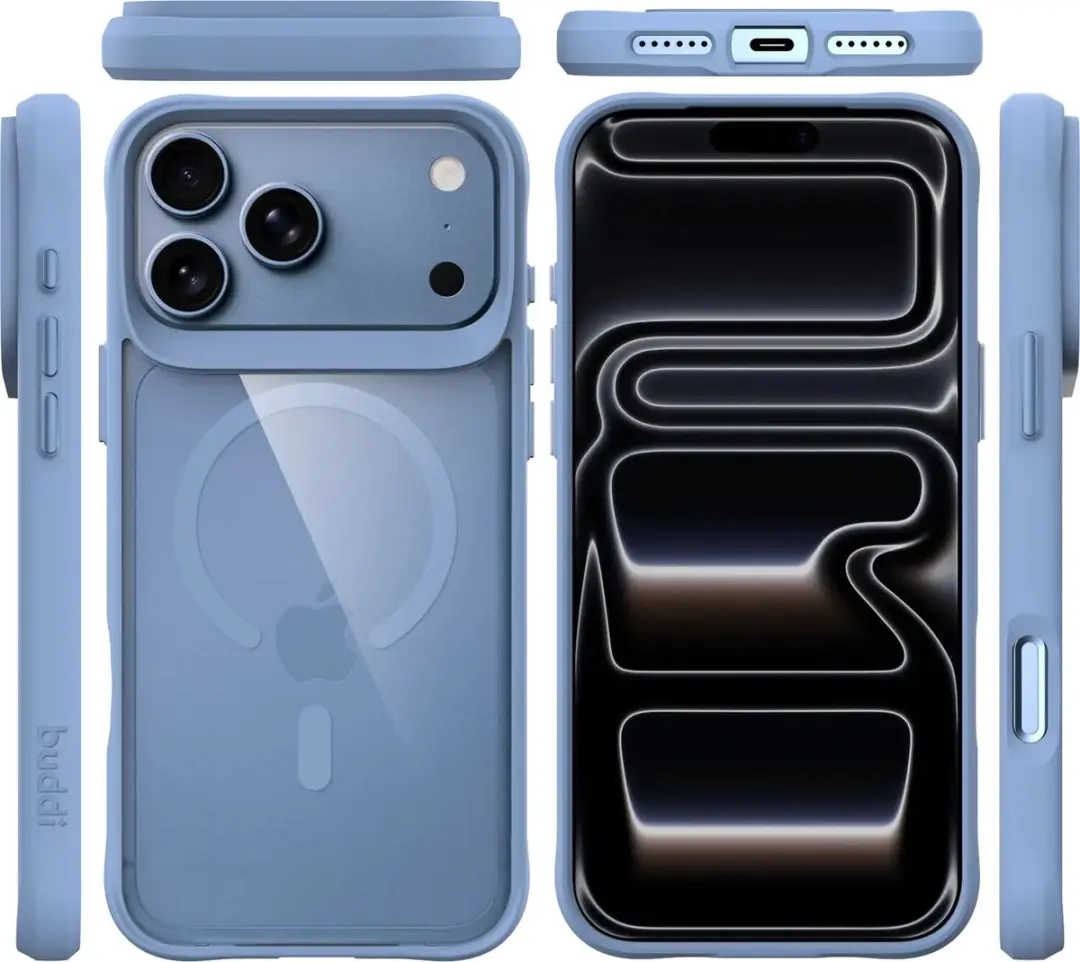 Buddi Hybrid Hoesje iPhone 18 Pro - MagSafe - Blauw
