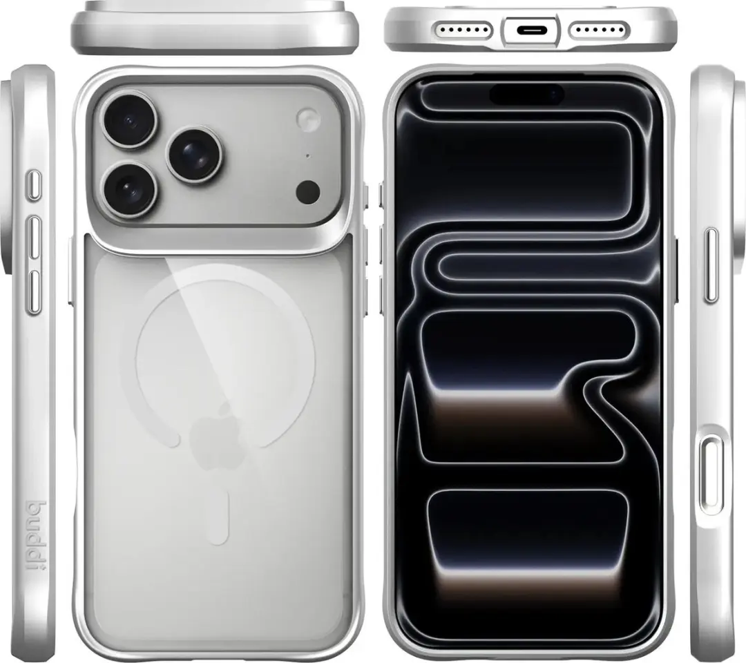 Buddi Hybrid Hoesje iPhone 18 Pro Max - MagSafe Zilver