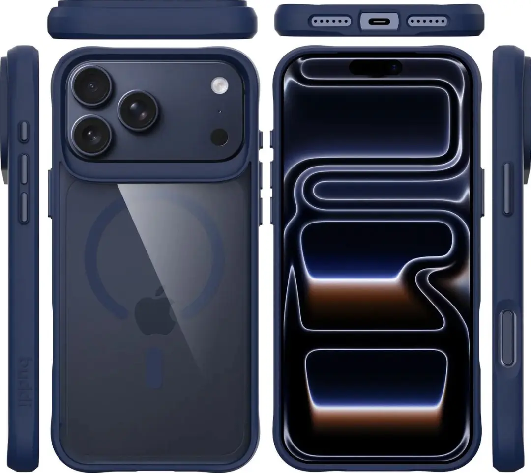 Buddi Hybrid Hoesje iPhone 18 Pro - MagSafe - Transparant Blauw
