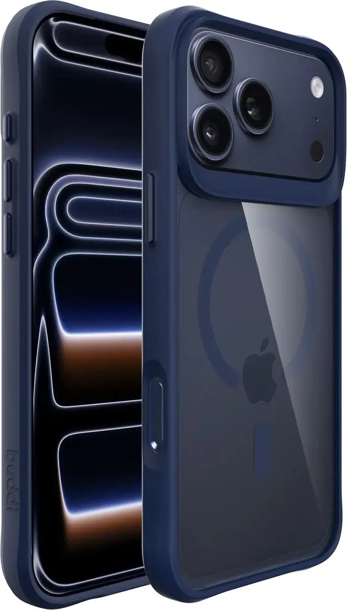 Buddi Hybrid Hoesje iPhone 18 Pro - MagSafe - Transparant Blauw