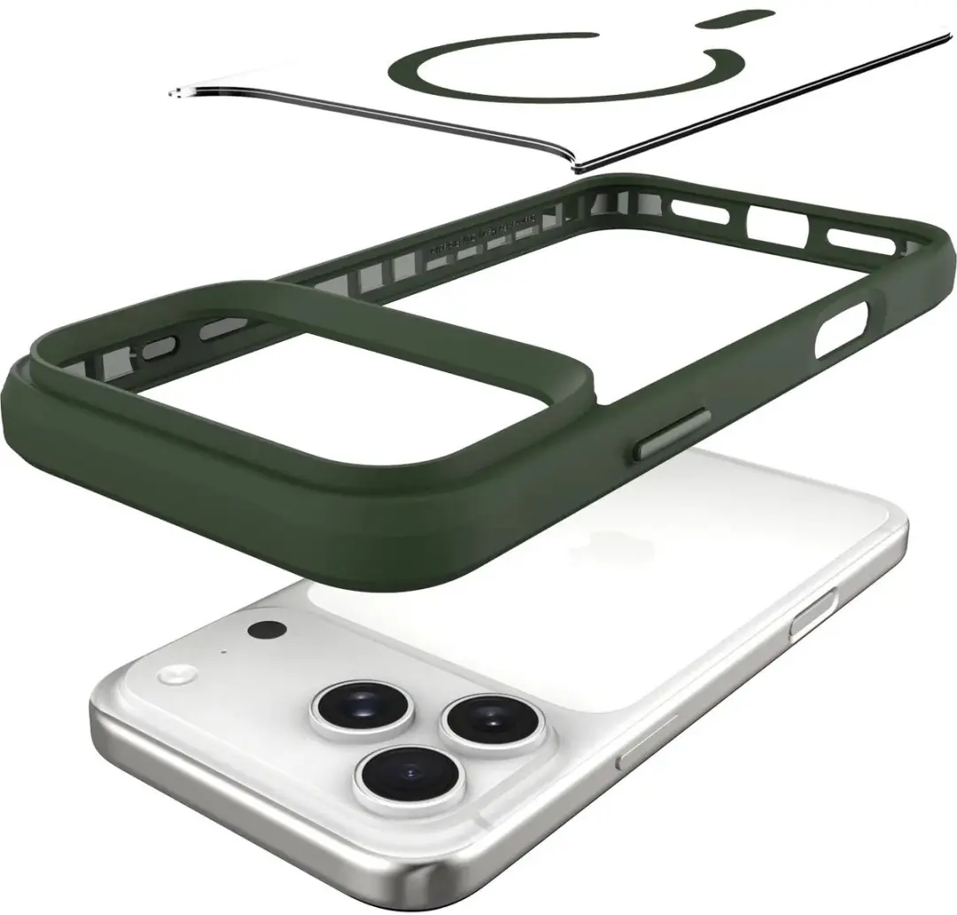 Buddi Hybrid Hoesje iPhone 18 Pro - Transparant Groen - MagSafe