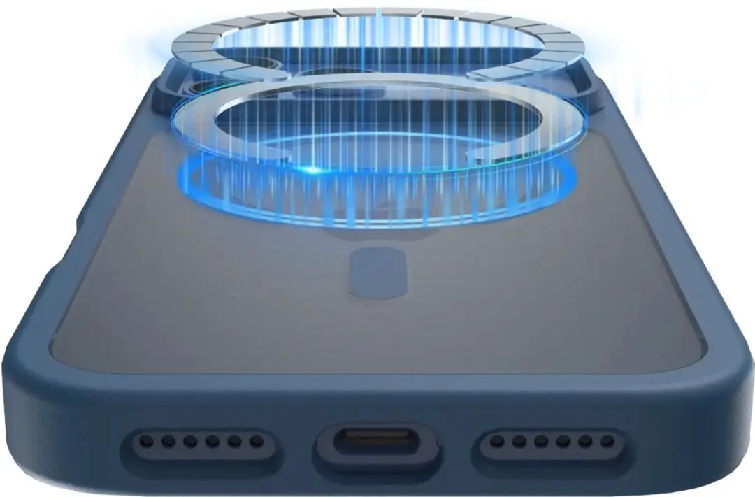 Buddi Frost Hoesje iPhone 18 Pro - Donkerblauw - MagSafe