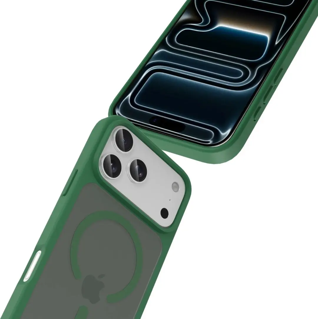 Buddi Frost Hoesje iPhone 18 Pro - Mat Groen - MagSafe