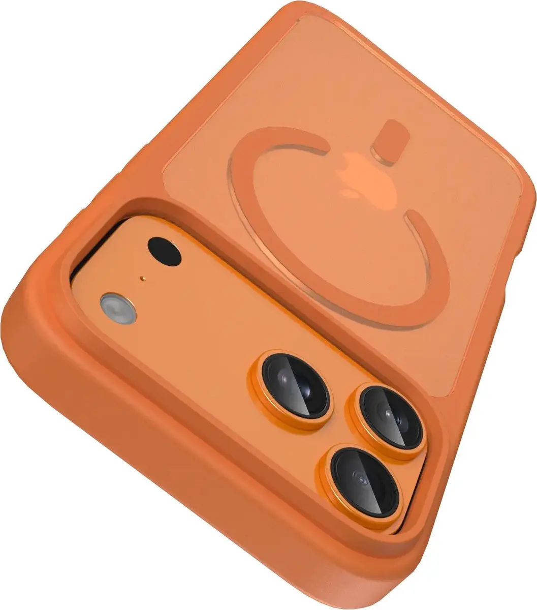 Buddi Frost Hoesje iPhone 18 Pro - Oranje - MagSafe