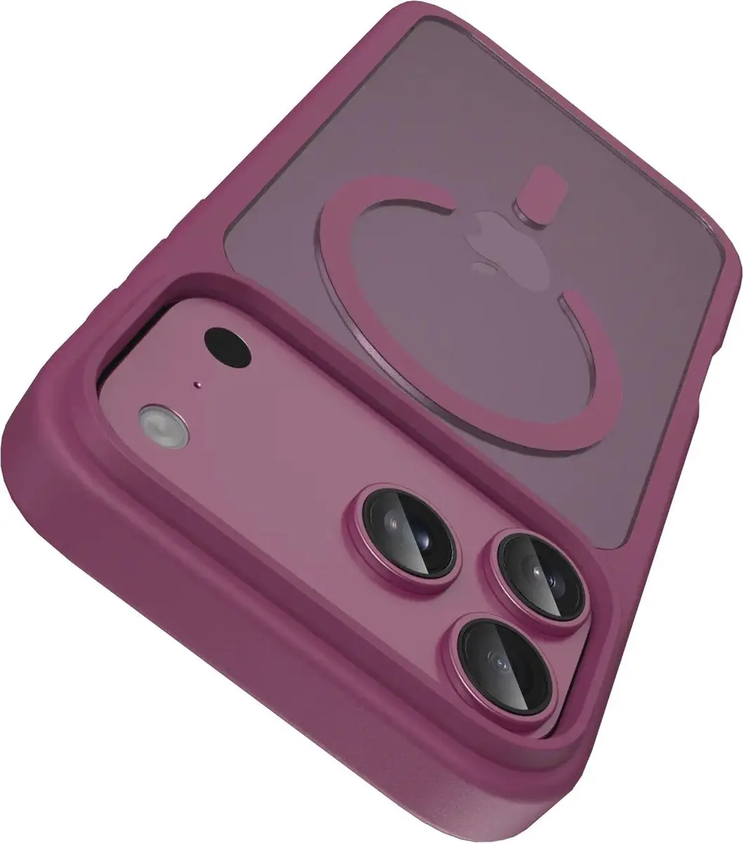 Buddi Frost Hoesje iPhone 18 Pro Max - Burgundy - MagSafe