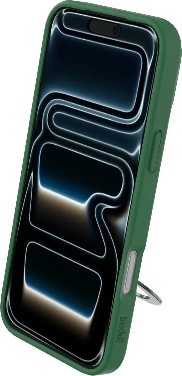 Buddi Frost Hoesje iPhone 18 Pro - Mat Groen - MagSafe - 360° Stand
