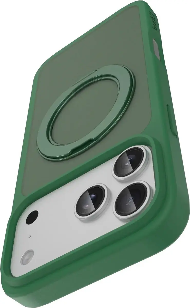 Buddi Frost Hoesje iPhone 18 Pro - Mat Groen - MagSafe - 360° Stand