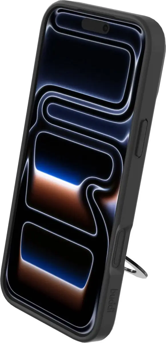 Buddi Frost Hoesje iPhone 18 Pro Max - Mat Zwart - MagSafe - 360° Draaibare Stand