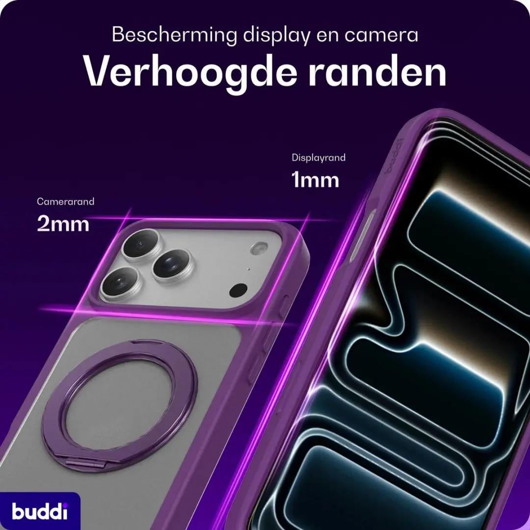 Buddi Frost Hoesje iPhone 18 Pro Max - Paars - MagSafe