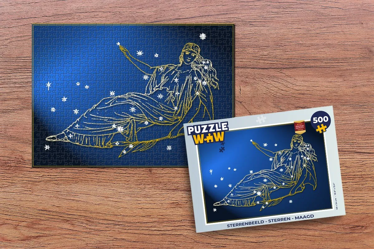 PuzzleWow Sterrenbeeld Maagd Legpuzzel 500 Stuks - Multicolor
