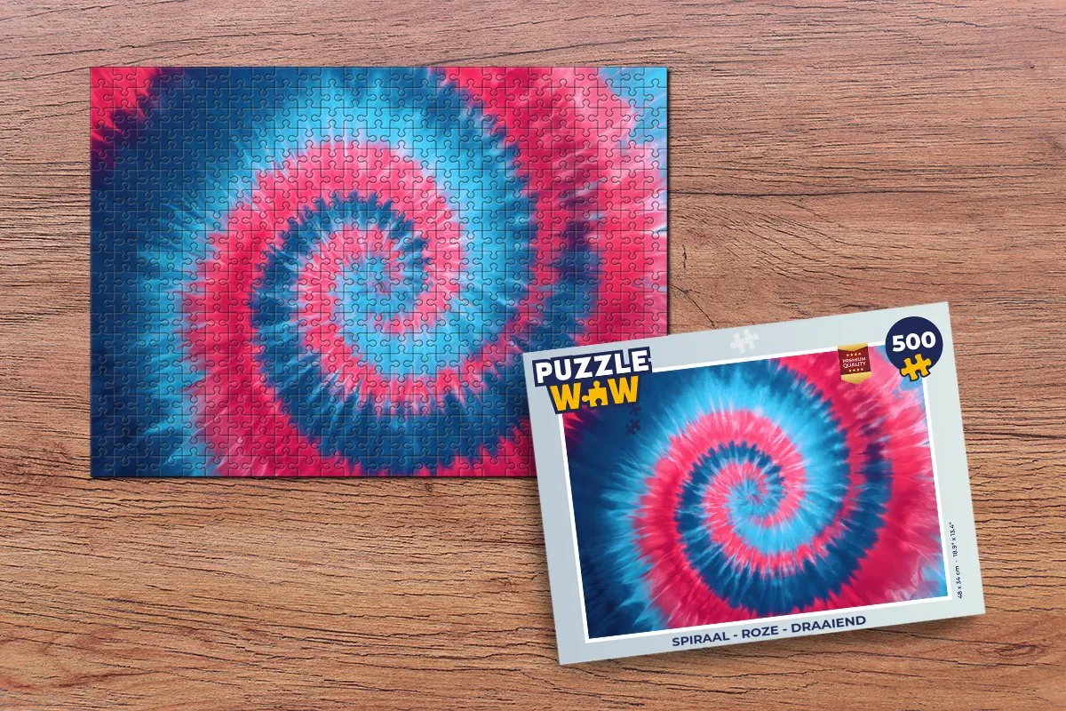 PuzzleWow Spiraal Draaiende Puzzel 500 Stuks - Roze