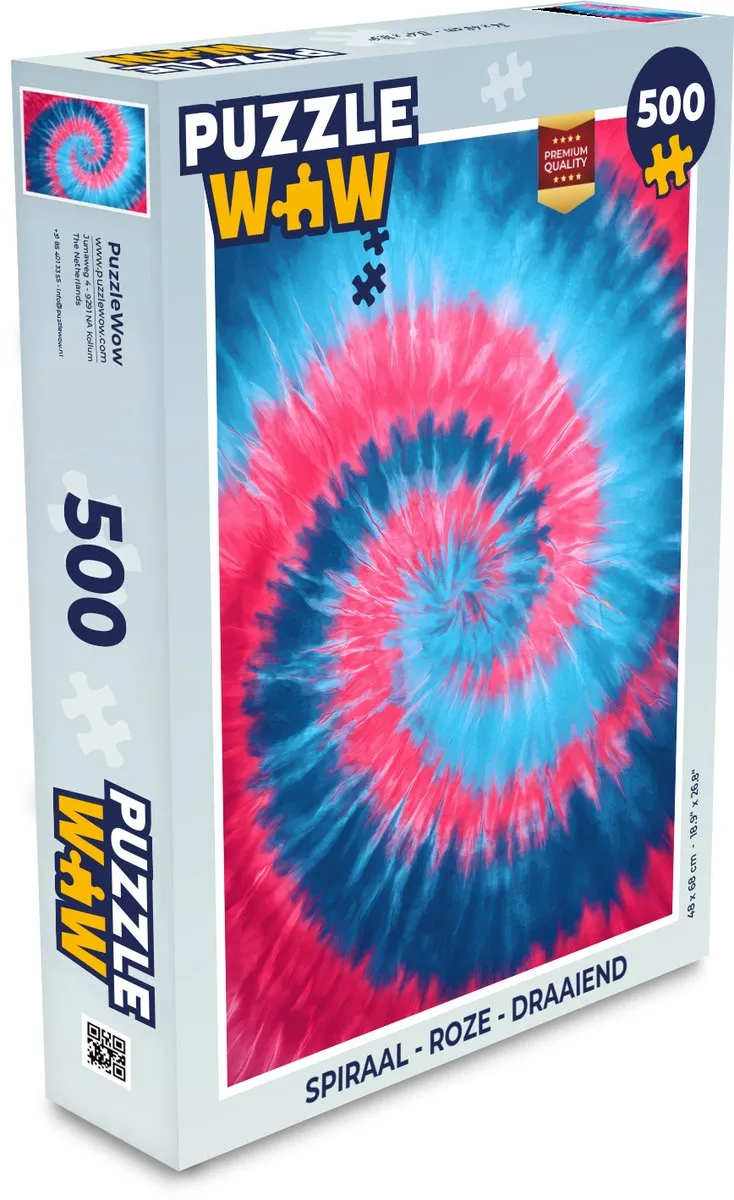 PuzzleWow Spiraal Draaiende Puzzel 500 Stuks - Roze