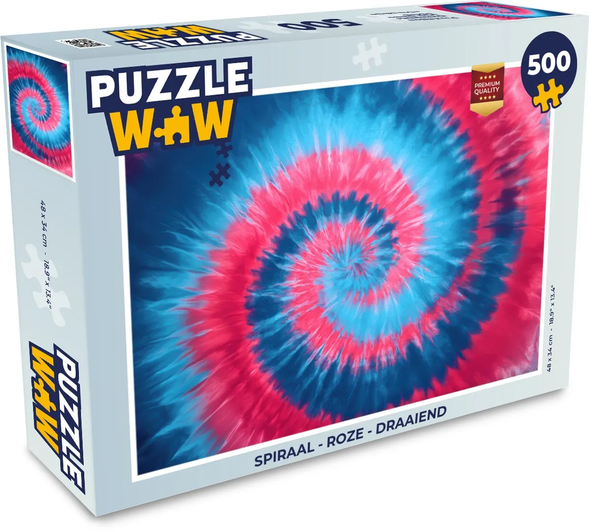 PuzzleWow Spiraal Draaiende Puzzel 500 Stuks - Roze