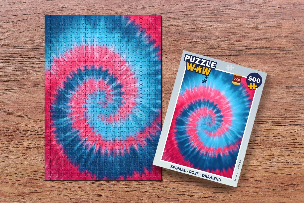PuzzleWow Spiraal Draaiende Puzzel 500 Stuks - Roze