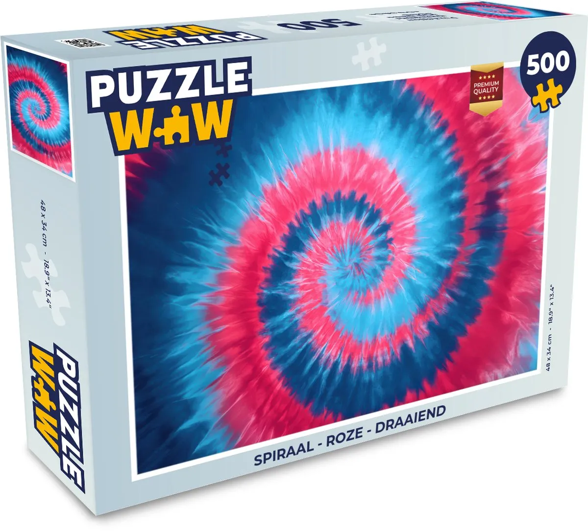 PuzzleWow Spiraal Draaiende Puzzel 500 Stuks - Roze