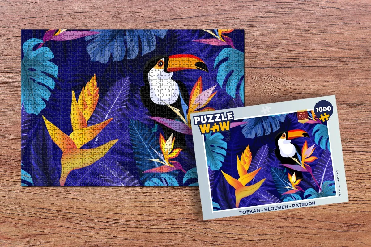 PuzzleWow Jungle Toekan Legpuzzel 1000 Stuks - Multicolor