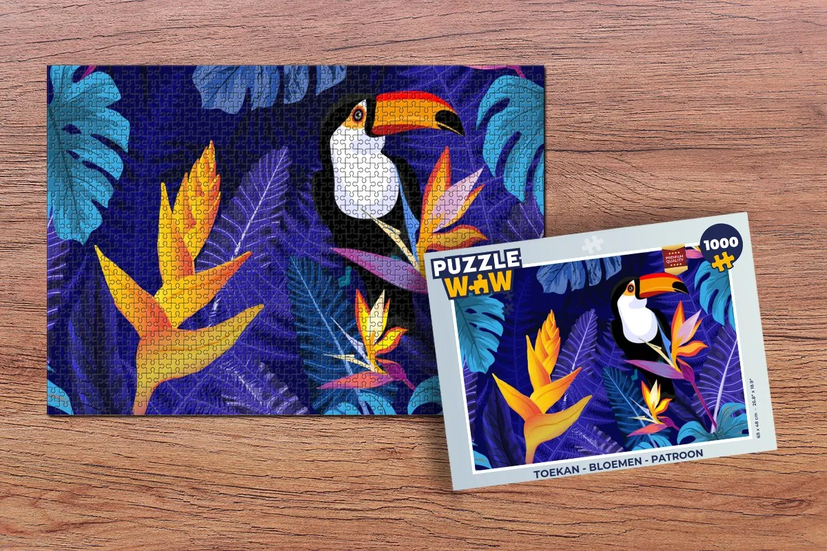 PuzzleWow Jungle Toekan Legpuzzel 1000 Stuks - Multicolor