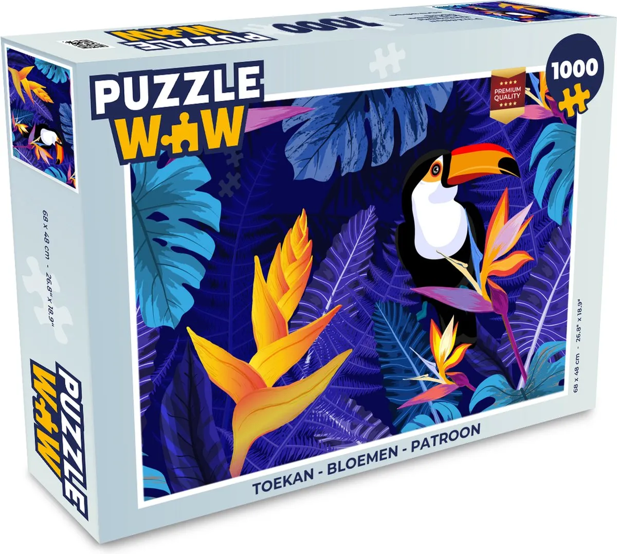 PuzzleWow Jungle Toekan Legpuzzel 1000 Stuks