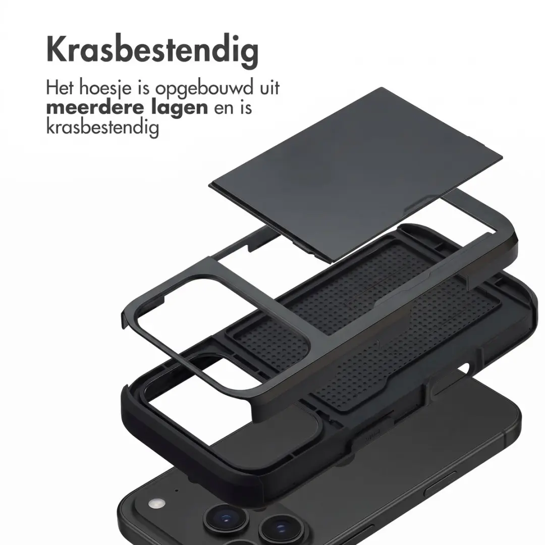 Imoshion Hoesje iPhone 17 Pro - Pasjeshouder 2 Stuks - Zwart